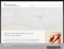Tablet Screenshot of hackenberg-zahnarzt.de
